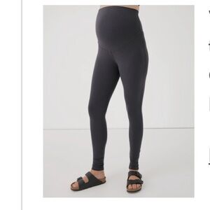 Pact Charcoal Maternity Go-To Organic Cotton Leggings